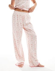 Pants & Leggings by ASOS DESIGN Designed for downtime Elasticized waistband Faux button fly Lettuce-edge hem Wide leg Mix & Match, Pumpkin Latte, Bow Print, Modest Fashion Winter, Christmas Jumper Dress, Spring Floral Dress, Jumpsuit Party, Long Black Dress, Jumpsuit Shorts Rompers