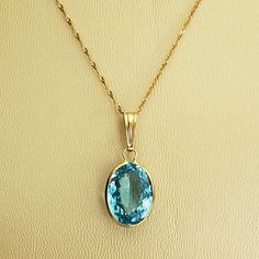 14k Yg Necklace With 16 Ct Swiss Blue Topaz Stone. The Stone Is Large And Fat. Pendant Is 1.25" Long. Chain Is 18" Long. Never Worn. Cinderella Halloween Costume, Fantasy Crown, Room Interior Ideas, Dr Belongings, Coastal Jewelry, Infp Personality, The Royal Wedding, Pretty Accessories, Blue Topaz Necklace