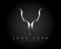 the logo for long horn restaurant, which is designed to look like an antelope