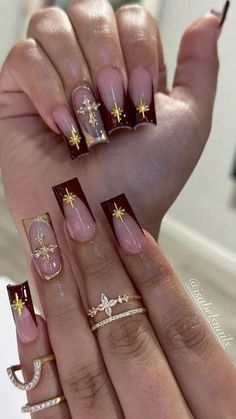 Pfps Icons, Grunge Nails, Simple Acrylic Nails, Glow Nails, Classy Acrylic Nails, Bling Acrylic Nails