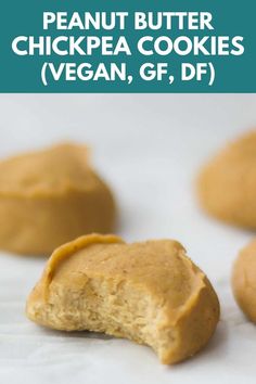 peanut butter chickpea cookies vegan gf, df