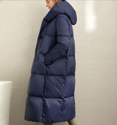 This down coat make with 90% duck down ,very warm in the winter .also could be custom made for any size. This is a winter down jacket fill with down.we design it with a very thick and warm style.this hooded down jacket could keep you very warm in the cold winter.the side pockets is very useful.a unique design women winter coat. Material: 90% duck down ,polyester Style: Casual Package Contents: 1 x down coat S:Length:110cm chest:106cm shoulder:39 cm sleeve:60cm M:Length:110cm chest:110cm shoulder Long Duck Down Puffer Jacket For Cold Weather, Duck Down Puffer Outerwear, Long Duck Down Puffer Coat, Duck Down Puffer Long Coat, Long Duck Down Puffer Jacket For Outdoor, Duck Down Puffer Jacket With Detachable Hood, Outdoor Long Duck Down Puffer Jacket, Blue Duck Down Outerwear For Fall, Blue Duck Down Puffer Outerwear