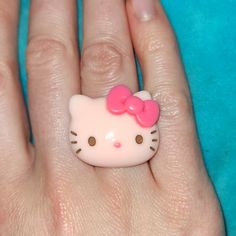 Hello Kitty Ring Adjustable Pink On Pink Tags: Japan, Japanese, Cartoon, Scene, Animation, Animated, Anime, 70s, 80s, 90s, 00s, Punk, Emo, Neon, Fashion, Iconic, Icon, Classic, Pink, Girly, Kawaii, Rave, Raver, Kawaii, Retro, Bows, Cat, Cats, Hk, Tokyo, Pop, Pop Art, Vintage, Sanrio, Retro, Pop, Trendy Hello Kitty Wedding Ring, Scene Animation, Hello Kitty Ring, Hello Kitty Wedding, Scene Jewelry, Pop Art Vintage, Y2k Hello Kitty, Funky Rings, Pink Goth