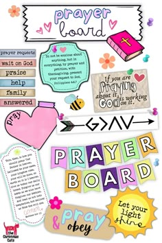 Prayer Board Kit, Prayer Board Printable, Printable Vision Board, Prayer Board Headers & Envelopes, Prayer Board Starter Kit, Prayer Board Kids Prayer Board Ideas, Prayer Board Party Ideas, Prayer Board Ideas Diy Free Printables, Prayer Board Ideas Creative, Prayer Request Board, Prayer Board Ideas Diy, Vision Journal Ideas, Vision Board Prayer, Prayer Clipart