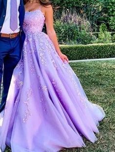 Lavender Fitted Prom Ball Gown, Lavender Gown For Prom Party, Lavender A-line Wedding Dress, Lavender Gown For Prom Season Party, Fitted Lavender Ball Gown For Prom, Lavender Evening Dress For Prom Season, Lavender Evening Dress For Prom, Fitted Lavender Ball Gown For Prom Season, Lavender Sleeveless Party Gown