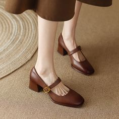 #Buckle #Minimalism #PumpsShoes #WomenShoes Mary Jane Shoes Heels, Women Dress Shoes, Mary Janes Shoes, Shoes Chunky, Round Toe Pumps, Mary Jane Heels, Dress Shoes Womens, Jane Shoes, Mary Jane Shoes