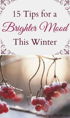 15 tips for a brighter mood this winter | ourheritageofhealth.com Winter Health Tips, Winter Health, Winter Wellness, Winter Survival, Seasonal Living, Enjoy Winter