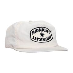 Perfect for the lake or the sea. The Midnight Surf Hat is here to stay. 100% quick dry nylon. Plastic snapback, tonal under-peak lining, and mesh structure for support. White Six-panel Snapback Hat For Outdoor Activities, White Baseball Cap For Camping, White Snapback Hat For Camping, Cream Baseball Cap Trucker Hat For Outdoor, Cream Snapback Trucker Hat For Outdoor, White Snapback Baseball Cap, White Snapback Hat With Flat Brim For Outdoor Activities, White Snapback Baseball Cap For Camping, Cream Flat Bill Hat For Outdoor