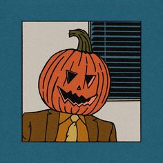 an image of a pumpkin with a suit on and tie around it's neck