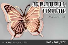 3d butterfly template for svg cut files