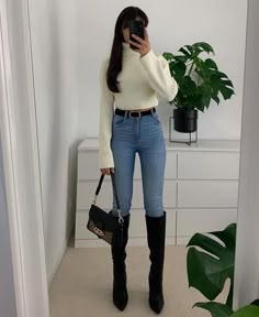 Smart Casual Women Outfits, Outfit Botas, Classy Winter Outfits, Winter Fashion Outfits Casual, Everyday Fashion Outfits, Classy Work Outfits, Stylish Work Outfits, Easy Trendy Outfits, Trendy Fall Outfits