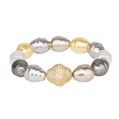 Sublime Baroque pearls in shades of starlight are a must for a statement-making wristscape™. The beautiful, irregular shape and delicate shading of our Baroque pearls allow you to mix the Isabel bracelet with any of our gorgeous metallic shades of Etoile, Classic Gold, Silver, or Champagne AWB®. A gold drop-shaped accent bead is studded with tiny clear crystals giving Isabel an even more glamorous look. One size fits most. Handcrafted in the US. Mindful Glamour Ritual: Pause. Breathe. Slip on yo Glamour Ritual, Intention Setting, Diamonds And Pearls, Glamorous Look, Unique Bracelets, Clear Crystals, Classic Gold, Baroque Pearls, Lifestyle Brand