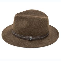 This felt safari style hat with 3 inch brim and faux leather band is a stylish choice for headgear for any formal outdoor event. Adjustable Leather Hat For Fall, Classic Leather Felt Hat With Curved Brim, Adjustable Leather Fall Hats, Adjustable Leather Fedora Felt Hat, Formal Leather Felt Hat With Short Brim, Elegant Leather Felt Hat For Fall, Elegant Leather Brimmed Felt Hat, Elegant Leather Felt Hat With Flat Brim, Elegant Brimmed Leather Felt Hat