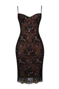 Feel the stretch of this dress with its slim silhouette and spaghetti straps, ready to make a statement at any club party. The lace print adds a touch of boldness, while the zipper and mid-calf length give it just the right amount of edginess. Made with Spandex and mesh, this dress is perfect for the spring/summer season. Dare to wear this dress and show off your natural waistline, with its sleeveless design and boat neckline for added adventure. Time to conquer the dance floor with this medium- Fitted Corset Dress With Lace Patchwork For Night Out, Elegant Black Lace Dress With Spaghetti Straps, Black Spaghetti Strap Dress With Lace Closure, Black Lace Dress With Spaghetti Straps, Black Dress With Lace Closure And Spaghetti Straps, Lace Corset Dress With Spaghetti Straps For Night Out, Black Lace Corset Dress With Lace Patchwork, Fitted Lace Strapless Dress For Date Night, Black Lace Mini Dress With Fitted Bodice