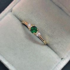 Vintage Emerald Gold Ring For Women Wedding Jewelry Dainty Rings, Light Gold Color, Gold Color Ring, Daily Gift, Trendy Ring, Stud Earrings Set, Color Dorado, Ring Size Guide, Dainty Ring