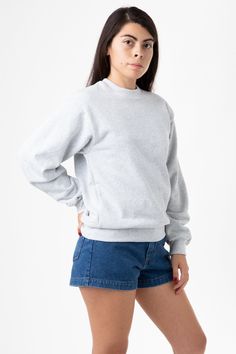 Made from a luxurious 14oz fleece, this crewneck is incredibly soft and warm, yet still breathable and moisture-wicking. The loose fit allows for a full range of motion, making it perfect for everything from running errands to lounging around the house. The ribbed cuffs and hem keep the cold out. This crewneck is Piece Dyed. Our piece-dyed crewneck sweaters fabric is dyed before they're cut and sewn, which results in a more uniform color distribution throughout. This means you'll get a crewneck Cozy Fit French Terry Crew Sweater, French Terry Crew Neck Top, Solid Color French Terry Crew Sweatshirt, Solid French Terry Crew Sweatshirt, Solid French Terry Crew Neck Top, Solid Color French Terry Tops With Crew Neck, Solid Crew Neck Tops In French Terry, Solid French Terry Tops With Crew Neck, Fleece Sweatshirt With Ribbed Cuffs And Crew Neck