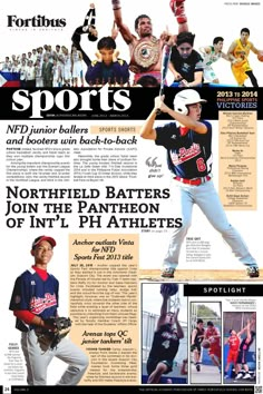 the front page of sports magazine with photos of baseball players and their names on it