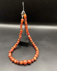 The Beautiful Roman's Era Dynasty Red Carnelian Agate Stone Jewelry Beads Necklace. The Age Of This Beads Are More Than 2000 Years Old. Conditions Of Beads As Shown In The Pictures. Rich In Patina. Red Agate Beaded Necklaces With Round Beads, Red Agate Beaded Necklace With Gemstone Beads, Red Beaded Agate Gems And Cabochons, Red Agate Beads, Gems And Cabochons, Red Agate Beaded Gems And Cabochons, Polished Agate Beads Crystal Necklace, Round Agate Crystal Necklace With Polished Beads, Agate Crystal Necklaces With Polished Round Beads, Artisan Red Carnelian Beaded Necklaces