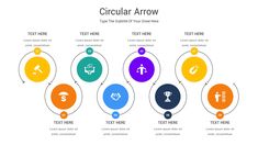 circular arrow diagram for powerpoint is shown in the middle of this slide, which shows how