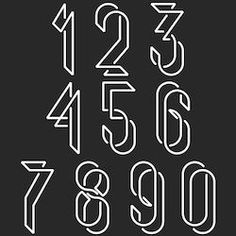 Numbers fonts Hipster Poster, Number Tattoo Fonts, Numbers Typography, Gothic Lettering, Number Tattoo, Typo Design, Automotive Logo, Typeface Font, Lettering Alphabet Fonts