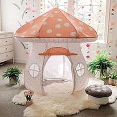 MindWare Mushroom Playhouse Tent – Kids Indoor Tent, Reading Corner, Kids Playroom or Classroom Furniture – Gnomes and Fairy Toddler Playhouse & Sleepover Tent Disclaimer: I am an amazon affiliate and there is a chance I could recieve a commission if this item is purchased with my link. Mushroom Playhouse, Nap Space, Space Mushroom, Indoor Tent For Kids, Playhouse Tent, Toddler Playhouse, Sleepover Tents, Play Fort, Indoor Tents