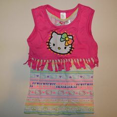 Brand New With Tags Hello Kitty Girls Sleeveless Tanks Sizes Small 6-6X You Will receive one item of your choice  Please Contact Me if you have A issue after receiving the product . before leaving feedback ,I try my best to describe the items properly . Thanks For Looking Check Out My store I Have Lots of Great Items I also Combine Shipping Spend a $100.00 and Get Free Shipping Playful Hello Kitty Summer Tops, Kawaii Sleeveless Tops For Spring, Kawaii Fitted Sleeveless Top, Spring Kawaii Sleeveless Tops, Fitted Sleeveless Kawaii Top, Pink Tank Top For Spring Playwear, Pink Sleeveless Tank Top For Play, Sleeveless Cotton Kawaii Top, Hello Kitty Print Sleeveless Top For Spring