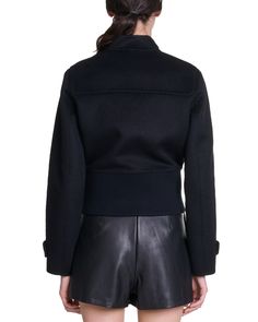 Find MAJE Blopita Jacket on Editorialist. Maje Blopita Jacket.Color:Black.Size:36 FR/4 US.Material:Main fabric: 78% wool/22% polyamide; pocket lining: 100% polyester; rib: 41% acrylic/39% polyester/19% polyamide/1% elastane.Jackets. Designer Black Outerwear With Concealed Front Fastening, Black Long Sleeve Wool Coat With Concealed Fastening, Black Wool Blazer With Concealed Fastening, Designer Black Wool Pea Coat, Black Wool Coat With Concealed Fastening, Designer Winter Outerwear With Flap Pockets, Designer Black Outerwear With Concealed Placket, Designer Winter Blazer With Concealed Fastening, Winter Designer Blazer With Concealed Fastening