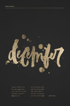 the word decrepit is written in gold paint on a black background with bubbles