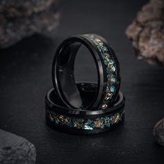 Meteorite Green Opal Ring, Engagement Mens Ring, Unique Mens Ring, Black Hammered Tungsten Ring, Mens Wedding Band, Opal Meteorite Mens Ring - NO special instructions (Built to wear 24/7) - Each Ring comes with a custom engraved rustic wood box - Customer support from our company  24/7 - Custom Box Engraving for you! Step into the cosmic allure of our Meteorite Green Opal Ring - a celestial masterpiece that captures the essence of the universe in a wearable work of art. Meticulously handcrafted, Mens Ring Unique, Opal Ring Engagement, Groom Rings, Mens Engagement Rings, Unique Mens Rings, Mens Stainless Steel Rings, Fantasy Items, Perfect Gift For Boyfriend, Gold Money