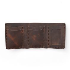 Heritage Brown Leather Trifold Wallet: Stylish and Functional - Red - Popov Leather® Leather Trifold Card Holder, Trifold Wallet With Interior Card Slots For Everyday Use, Trifold Wallet With Interior Card Slots, Trifold Wallets With Card Slots For Daily Use, Trifold Wallet With Card Slots For Travel, Travel Trifold Wallet With Card Slots, Trifold Wallet With Card Slots For Everyday Use, Brown Trifold Wallet For Travel, Everyday Trifold Wallet With Card Slots