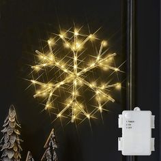 PRICES MAY VARY. 【CRAFTED ARTWORK】: Lifelike white bark texture covered. An perfect addition for fireplace, window, door, Christmas holiday party decoration 【MAGICAL GLOW】: 70L warm-white fairy LED lights create a soft glow, 30,000 hours lifespan, bulbs are non-replaceable. 【TIMER FUNCTION】: Choice of on/off switch, or built-in 24-hour timer that operates in 6-hour increments (6 hours on, 18 hours off). Operated on 3AA batteries(NOT included) 【INDOOR OUTDOOR】: IP44 waterproof for indoor and outd Christmas Window Decorations With Lights, Winter Christmas Decor, Fairy Led Lights, Window Christmas, Snowflake Lights, Bark Texture, White Fairy, Christmas Window Decorations, Holiday Snowflakes