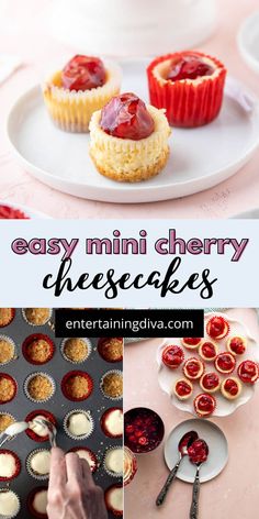 Easy Mini Cherry Cheesecakes | Easy Dessert Recipes