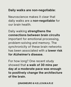 30 Minute Treadmill, Walk Everyday, Go For A Walk, Health Research, Daily Walk, Sports Medicine, Mental And Emotional Health, Neuroscience, Brain Health