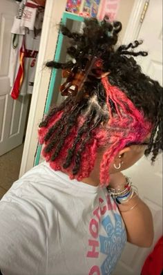 Two Strand Twist Dyed, Loc Dye Ideas, Instant Locs, Hairstyles For Locs, Locs Ideas, Affordable Lace Front Wigs, Dyed Dreads, Loc Colors, Loc Hair Styles