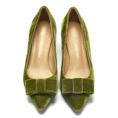 Cocktails Dresses, Tailoring Jeans, Chique Outfits, Velvet Shoes, Retro Shoes, Green Shoes, Shoe Fits, Green Velvet, Beautiful Shoes