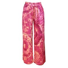 Rose Quartz Tie Dye Silk Pajama Pants | ROY G. | Wolf & Badger Purple Rose Quartz, Silk Pajama Pants, Silk Pajama, Pj Pants, Purple Rose, Silk Dyeing, Silk Pajamas, Easy Breezy, Independent Designers Fashion