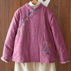 Chinese Style Lady Cotton Linen Warm Coats Color: Blue,Pink,Yellow,Purple Material: Cotton Blend Womens Size: One Size Length 58cm, Bust 104cm, Sleeve 55cm Advised weight 90-130lbs Payment Method:  all kinds of payments Shipping: I ship it to US with Standard Speedpak Contact with me:  Please message me i will reply to you within 6 hours Return:  Accept 30 days after delievered return without reason Coat Embroidery, Warm Coats, Jacket Parka, Warm Coat, Yellow Purple, Quilted Jacket, Chinese Style, Pink Yellow, Cotton Linen