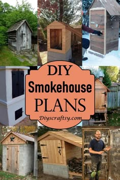 DIY Smokehouse Plans Building A Smokehouse, Diy Meat Smoker, Smoker Diy, Smokehouse Ideas, How To Build A Smokehouse, Diy Smokehouse, Smokehouse Plans, Home Made Smoker, Farm Recipes