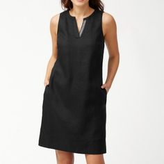 New With Atsg. Size Xxs. Black. Linen. Sleeveless. Short. No Stretch. Vacation. Summer. Cool. Cheap Knee-length Sleeveless Dress With Pockets, Sleeveless Straight Dress, Black Dress Linen, Tommy Bahama Dress, Sleeveless Linen Dress, Linen Shift Dress, Black Linen Dress, Beach Coverup Dress, Gathered Dress