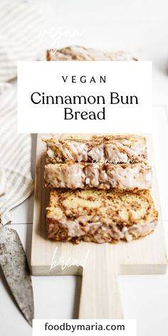 Pin on Vegan living Cinnamon Bun Bread, Plant Butter, Bun Bread, Cinnamon Icing, Fall Vegan Recipes, Vegan Bakery, Cinnamon Bun