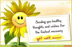 Create get well soon card with beautiful sunflower cardwish your friends and family soon recover with a unique get well soon sunflower cardPersonalize the cutest get well soon cardsLet a health wish inspire their day with a smileLet your friends and family know how important they are to you with your favorite get well soon card. Get Well Sayings, Get Well Quotes, Feel Better Soon