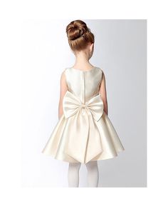 Shop online simple satin short champagne flower girl dress with bow sash for less. Free Shipping and Custom-made. Pro since 2009. Winter Flower Girl Dress, Champagne Flower Girl Dress, Flower Girl Dress With Bow, Champagne Satin Dress, Flower Girl Dresses Short, Mini Bride, Outfit For Wedding, Champagne Flower Girl, Flower Girl Dresses Champagne