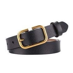 La ceinture en cuir lisse Betty avec sa boucle dorée rétro vous offre un look élégant et intemporel. Une accessoire subtil et chic qui saura donner à tous vos looks une touche chic et intemporelle. Vivez l'élégance! Chic Leather Belt With Gold Buckle, Elegant Black Rectangular Belt Buckle, Classic Belts With Gold Buckle, Classic Belts With Gold Rectangular Buckle, Gold Belt Buckles For Work, Chic Black Belt Buckles For Work, Classic Belts With Gold Buckle For Work, Trendy Black Belt With Metal Pin Buckle, Classic Belt With Gold Buckle And Adjustable Fit