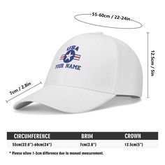 * High quality cotton twill cloth for casual baseball caps * Embroidered on total foru sides or only on front/ back/left/right side * Adjustable double-breasted PVC closure on the back to fit * Dimension : Hat circumference 55-62cm / hat height 12.5cm / hat brim 7cm * Stylish and can modify the face shape, fashionable and versatile * Suitable for daily and outdoor activities, also as a gift to friends, family, etc. CARE INSTRUCTIONS: Regular washing just dry it to get rid of the smell. & It is r Embroidered Baseball, Christmas Frames, Embroidered Baseball Caps, Bobble Head, Face Shape, Baseball Caps, Indoor Decor, Mens Socks, Face Shapes