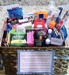 a basket filled with lots of different items