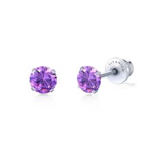 PRICES MAY VARY. ✨Titanium Earrings for Sensitive Ears - Titanium stud earrings are made of the safest implant grade F136 titanium. Non-allergenic, nickel-free, and suitable for women men with sensitive ears. 💎Size Info : Gemstone Diameter 5mm; Post length : 6mm, 20g (0.8mm gauge). Screw Back also with tiny CZ,Can wear double side.Please check the size detail before purchase, you can check the Size Image and Model-wearing Image for refference. 💝Pure titanium studs earrings use a threaded plus Daith Earrings, Flat Back Earrings, Titanium Earrings, Great Gifts For Mom, Helix Piercing, Studs Earrings, Hypoallergenic Earrings, Body Piercing Jewelry, Screw Back Earrings