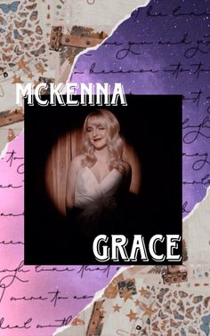 an old photo with the words grace written in white and black on it, next to a collage of handwritten letters