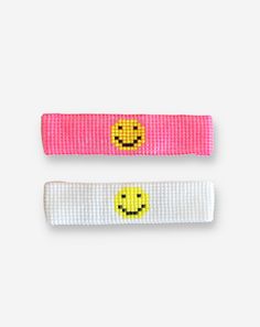 Get happy with these “Be Happy” woven, bead bracelets! Adjustable, one-size-fits all. Choose from 2 colors: bright white and neon pink Fun Pink Handmade Wristband, Fun Handmade Pink Wristband, Handmade White Novelty Beaded Bracelets, Handmade White Beaded Novelty Bracelets, Adjustable Pink Novelty Wristband, Pink Adjustable Novelty Wristband, Novelty White Adjustable Friendship Bracelets, Novelty White Beaded Bracelets For Friendship, Novelty Adjustable White Friendship Bracelet