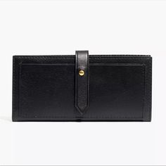 Madewell The Post Wallet Classic Black Wallets For Everyday, Classic Black Wallet For Everyday Use, Black Rectangular Wallet With Snap Closure, Black Travel Wallets With Snap Closure, Black Travel Wallet With Snap Closure, Black Wallet With Snap Closure, Elegant Black Wallet With Snap Closure, Black Bifold Clutch For Business, Black Trifold Wallet With Snap Closure