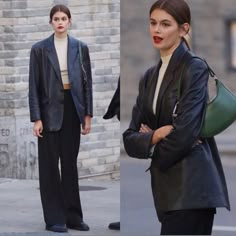 Check Trousers Outfit, Checked Trousers Outfit, Classy Vintage Outfits, Kaia Gerber Style, Abercrombie Girls, Check Trousers, Trousers Outfit